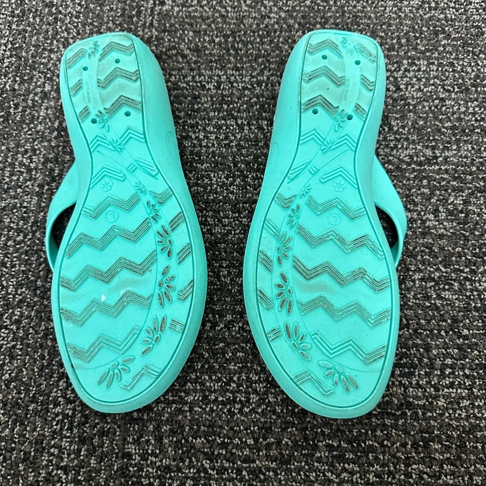 OKABASHI WOMEN'S Splash Flip Flops SANDALS SIZE L Green - Picture 7 of 8